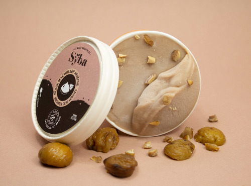 Sÿba - Glaces végétales - 120ml - Glace marron AOP Ardèche, brisures de marrons