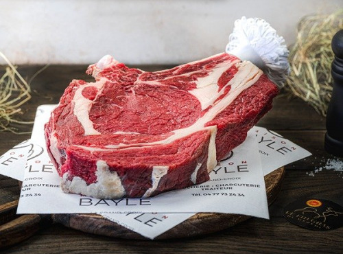 Maison BAYLE   -                                                                                                                                       Champions du Monde de boucherie 2016 - Côte de bœuf Fin Gras du Mézenc AOP - 3 x 1kg400