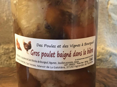 Des Poules et des Vignes à Bourgueil - Poulet baigné dans la bière