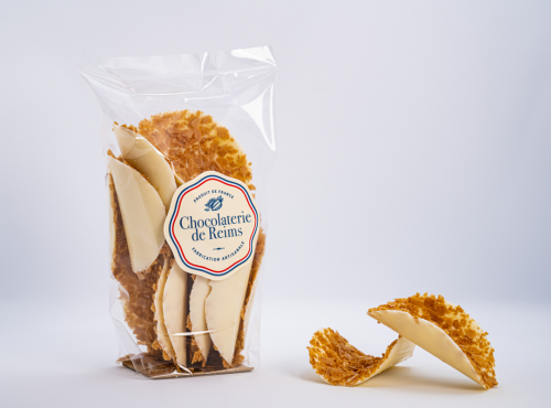 Biscuiterie de Reims - Tuiles Chocolat Blanc Feuilletine