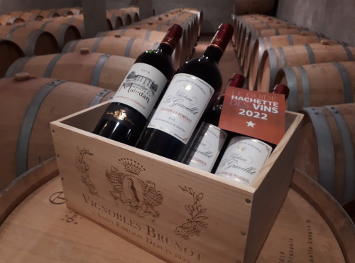 Vignobles Brunot - Coffret Bois "Sélection Guide Hachette 2022", Vins Rouges de Bordeaux dont Lalande-de-Pomerol - 6x75cl