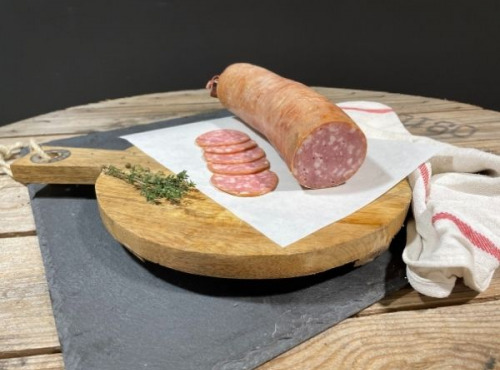 Ferme Angus - Saucisson à l'ail Fumé au bois de hêtre - Porc Plein Air