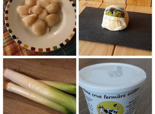 Gourmets de l'Ouest - St Jacques et fondue de poireaux - kit complet