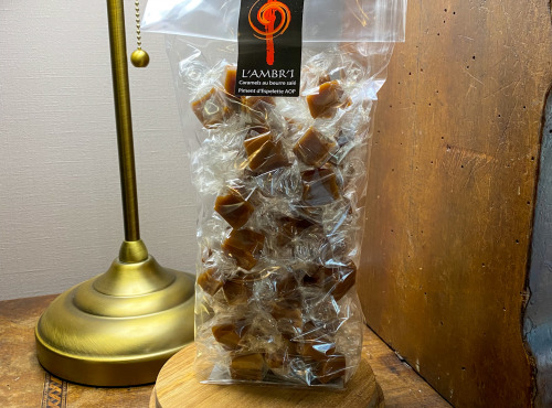 L'AMBR'1 Caramels et Gourmandises - Caramels Au Piment D'Espelette AOP - Sachet De 300g