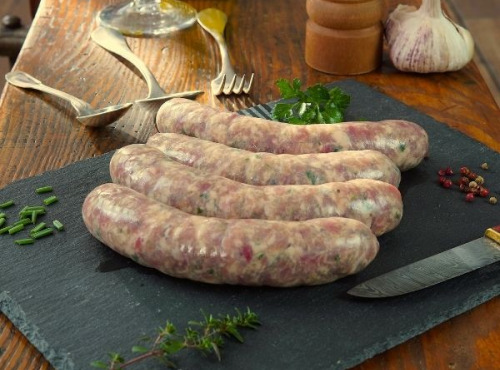 La Ferme du Chaudron - Saucisses Campagne de Porc BIO - 500 g