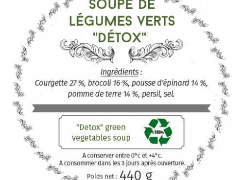 Les Bocaux du Bistrot - Soupe de légumes verts "Détox"