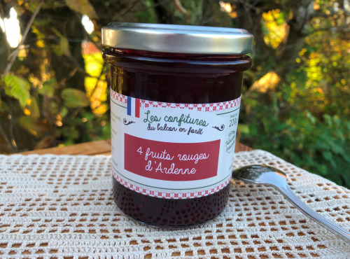 Le Balcon en Forêt - Confiture 4 fruits rouges des Ardennes-220g