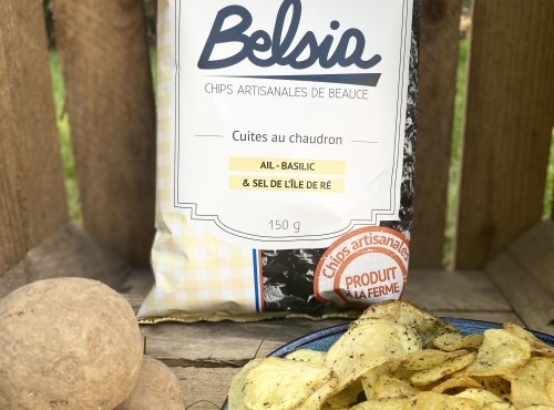 Chips BELSIA - Chips artisanale à l'ail et au basilic X10