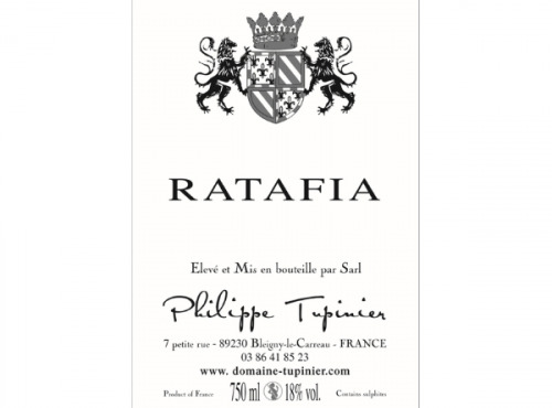 Domaine Tupinier Philippe - Ratafia De Bourgogne 2018 - 3  Bouteilles De 75 Cl