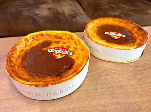 Boulangerie Maison Héron père et filles - Lot: 1 flan Normand 8 pers et 1 flan Coco 8 pers