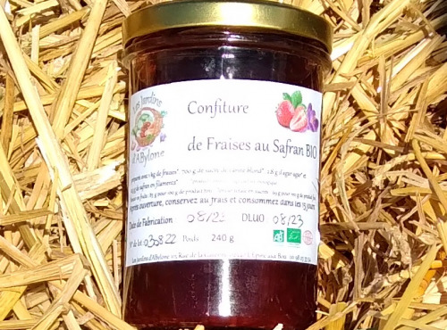 Les Jardins d'Abylone - BIO - Confiture de fraises et safran bio