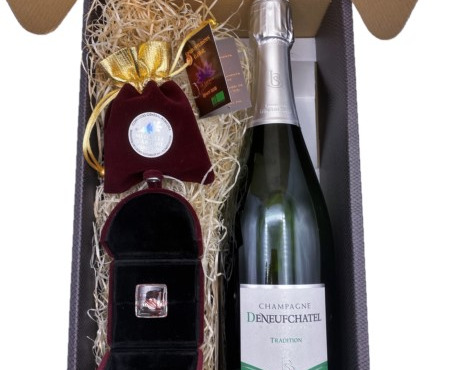 Le safran - l'or rouge des Ardennes - Coffret Cadeau Champagne, Safran Et Bague