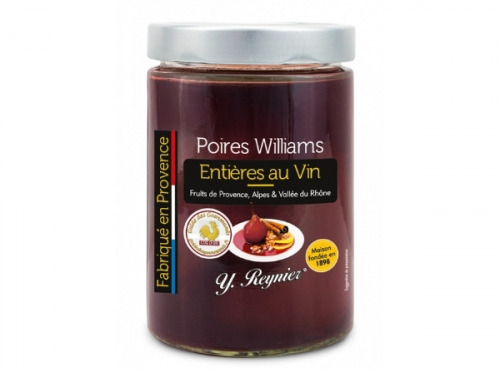 Conserves Guintrand - Poires Williams Entières Au Vin AOP Côtes du Ventoux - Y. Reynier - Bocal 580ml