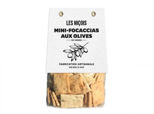 Les Niçois - Mini-focaccias Aux Olives De Papi Armando 200g