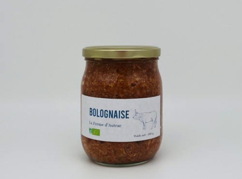 La Ferme d’Autrac - Sauce Bolognaise de Bœuf BIO Cuisinée 480gr