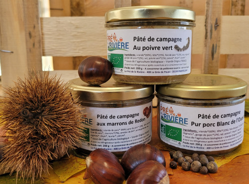 Le Pré de la Rivière - Trio de Pâté de Porc Blanc de l'ouest Bio - 3 x 250g