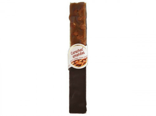 Les amandes et olives du Mont Bouquet - Carachoc amandes 100 g - Barre caramel tendre, chocolat noir et amandes