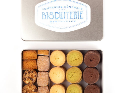 Compagnie Générale de Biscuiterie - Boîte En Métal Avec Diamants, Palets Bretons, Pavés De La Butte®, Cookies