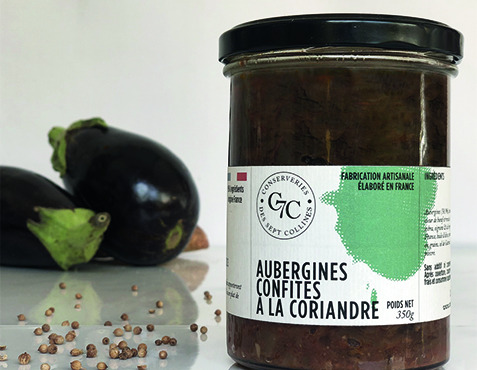 Sept Collines - Aubergines Confites à la Coriandre - 350g