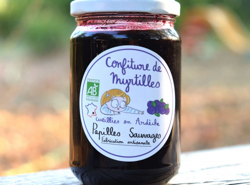 Papilles Sauvages - Confiture De Myrtilles Sauvages D'ardèche -350g - Bio