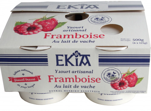 Bastidarra – Ekia - Yaourt Framboise Brassé 4*125 gr