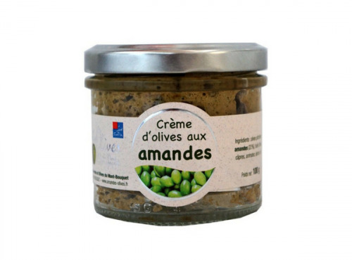 Les amandes et olives du Mont Bouquet - Crème d'olives et amandes 100 g