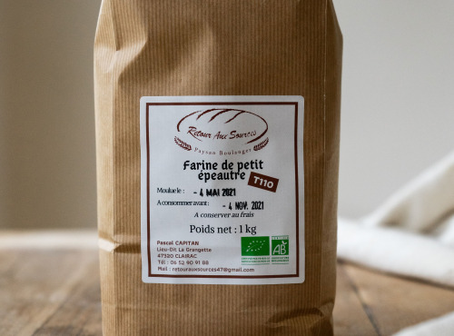 Le Fournil de Retour Aux Sources - Farine Petit Epeautre Biologique T80 - 5kg