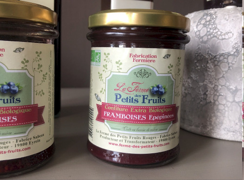 La Ferme des petits fruits - Confiture framboises épépinées BIO