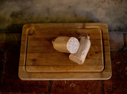 Elevage Les Blancs de l'Ouest - Saucisson à l'ail fumé à trancher - Porc Blanc de l'Ouest