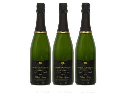 Domaine Tupinier Philippe - 3 Bouteilles De Crémant De Bourgogne Blanc De Blancs