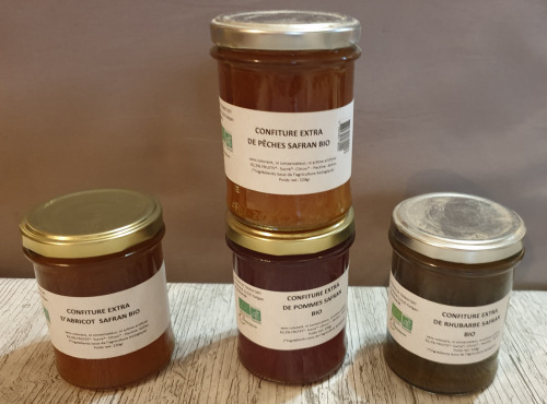 La Ferme du Montet - Colis de confiture BIO au safran - 4 produits