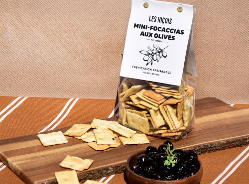 Les Niçois - Mini-focaccias Aux Olives De Papi Armando 200g