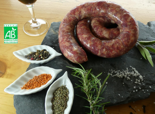 Terres En Vie - Saucisse De Porcelet Mangalica Bio 500g