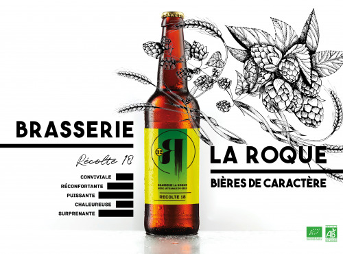 La Roque  Brasserie Bio, paysanne et familiale - Bière Récolte 12x33cl - Brasserie Fermière Bio