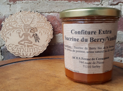 Ferme de Cernunnos - Confiture Extra de Sucrine du Berry / Mandarine / Vanille - 300g