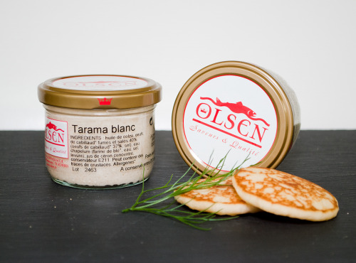 Olsen - Tarama blanc 40% Oeufs de cabillaud, pot 500g