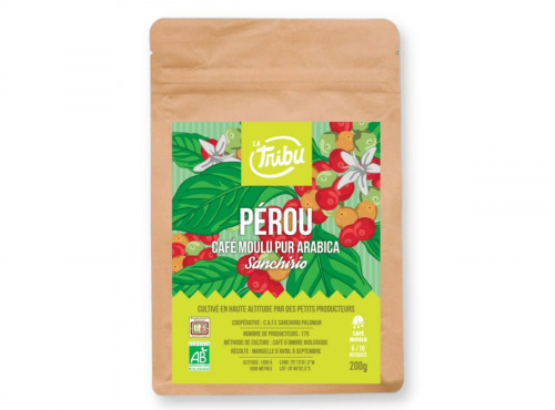 LA TRIBU - Café Sanchirio Pérou Moulu 200g Équitable & Bio