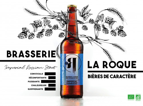 La Roque  Brasserie Bio, paysanne et familiale - Bière Imperial Russian Stout 12x33cl - Brasserie Fermière Bio