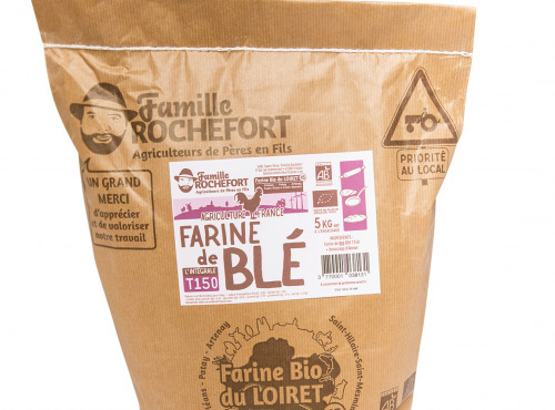 Famille Rochefort - Farine de blé bio T150 (intégrale) 5kg