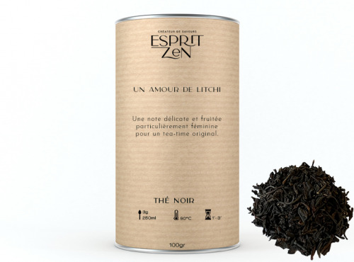 Esprit Zen - Thé Noir "Un Amour de Litchi" - litchi - Boite 100g