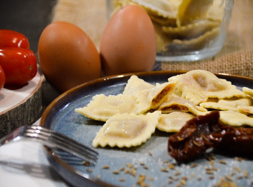 Maison Dejorges - Ravioli pois chiches tomate et mimolette - 6 pers