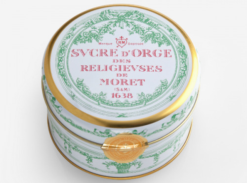 Des Lis Chocolat - Sucre D'orge De Moret, Boîte Fer Ronde 250g