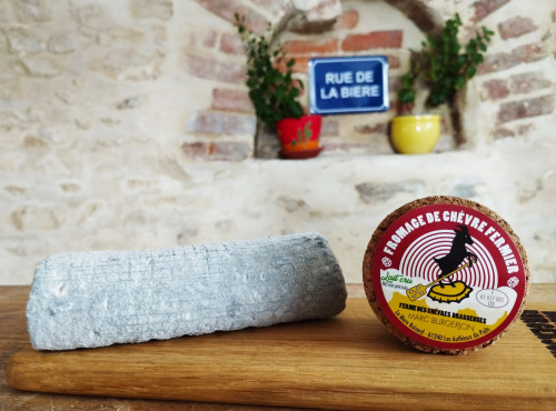 Ferme des Chèvres Brasseuses - Fromage de chèvre - BUCHE CENDRéE au lait cru