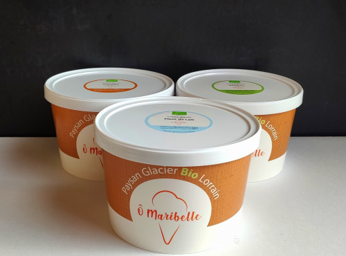 O Maribelle - Lot de 3 crèmes glacées 1 litre