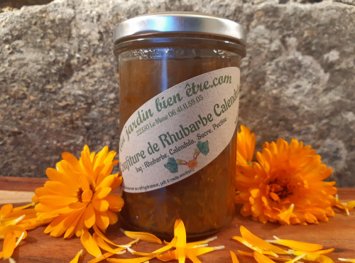 Gourmandises Créoles - Confiture Rhubarbe Calendula