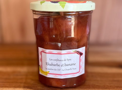 Les Jardins du CEP - Sève du Jardin - Confiture banane rhubarbe