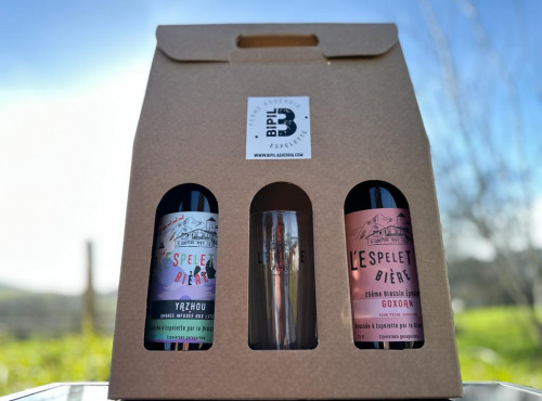 Bipil Aguerria - Pack de 2 bières artisanales de 75cl + 1 verre BIPIL