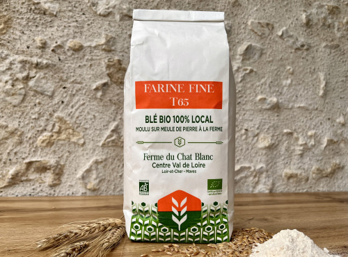 Ferme du Chat Blanc - Farine Fine de Blé T55-65 Bio - 1kg