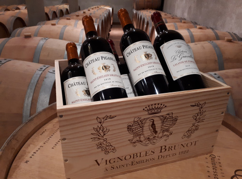 Vignobles Brunot - Coffret Bois "Vins Super Premium de Bordeaux" Saint-Emilion Grand Cru et Lalande-de-Pomerol - 6x75cl