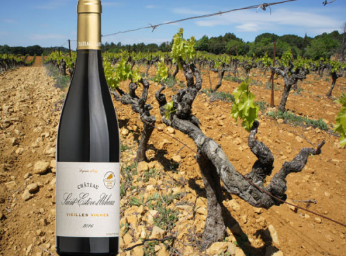 Château Saint Estève d'Uchaux - Menu de Fêtes : Vieilles Vignes Rouge 2017 Fûts de chêne AOP Massif d’Uchaux Villages